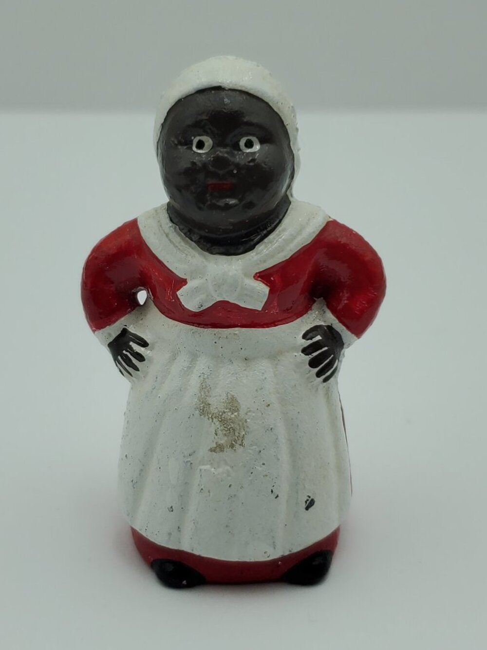 African American Woman Small Cast Iron Coin Bank Americana Maid Figure
